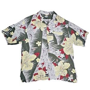 Tommy Bahama Mens Shirt M Hawaiian Button Down‎ Short Sleeve Aloha Beach Coastal